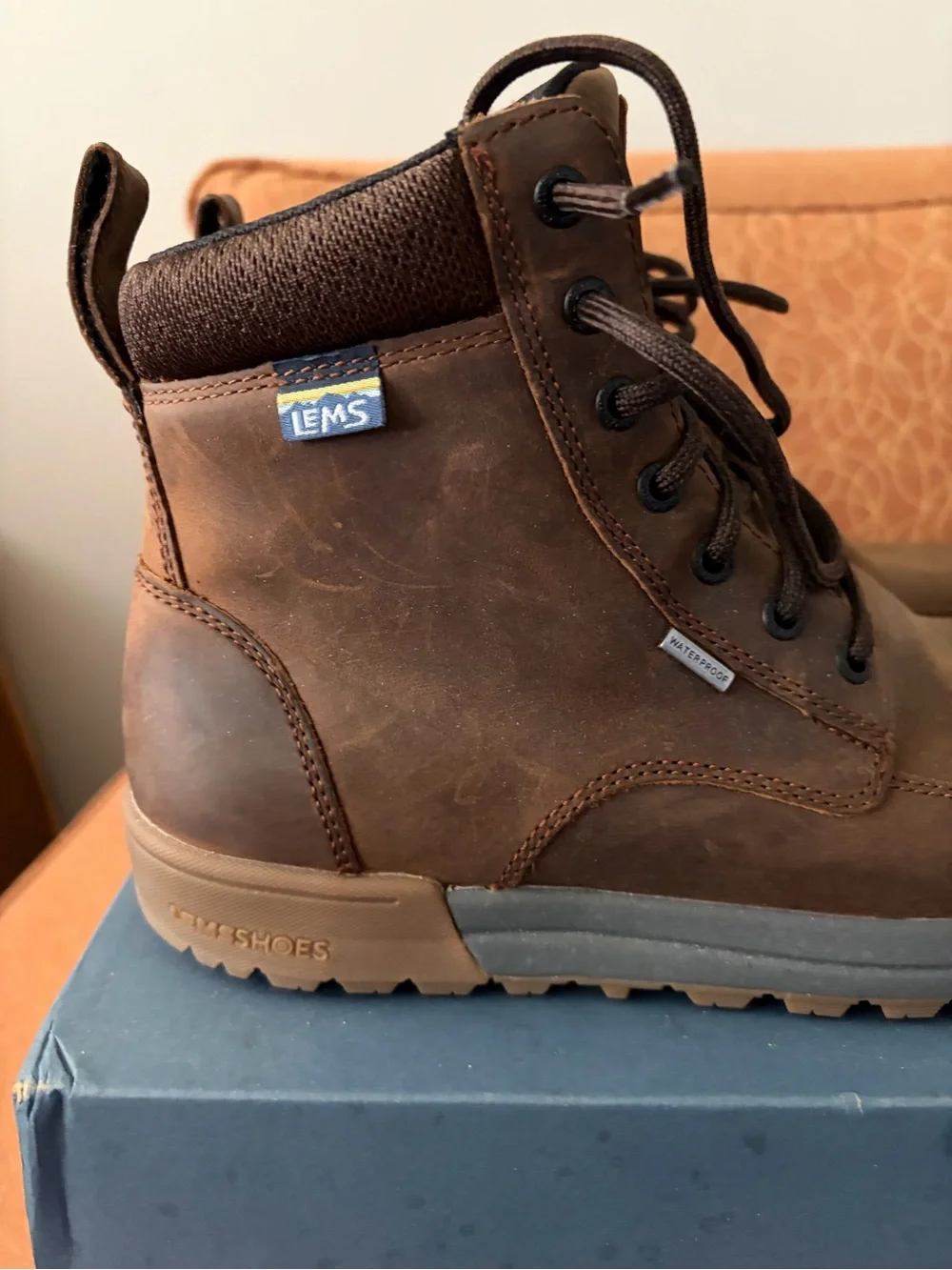 NEW Lems Shoes Men’s Boulder Summit Waterproof Leather Boots - 9.5